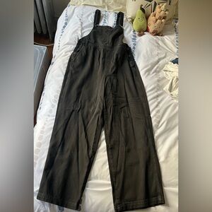 Aerie XL black denim overalls